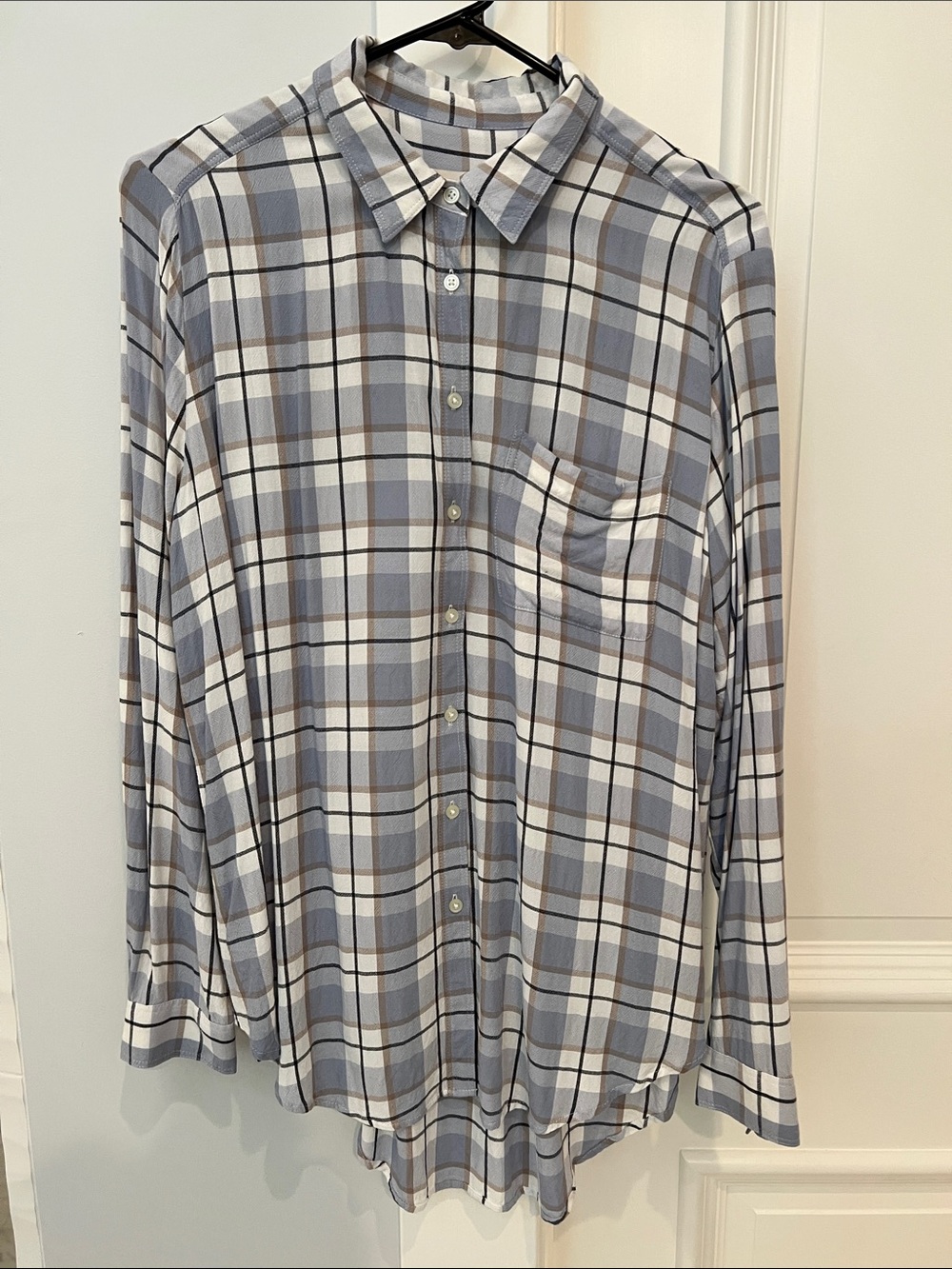 Oversized plaid shirt